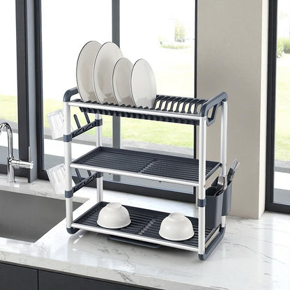 Escurridor de Platos de Aluminio + Soportes ABS