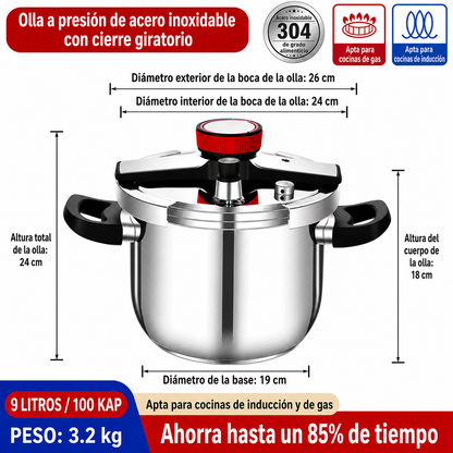 OLLA A PRESION ACERO SUS304 ALTA CALIDAD